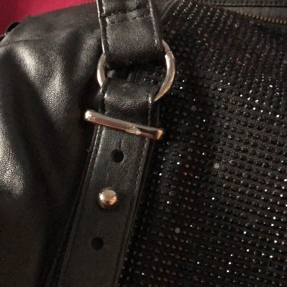 Black Hobo Bag with tasteful accents and bling. - Picture 8 of 9